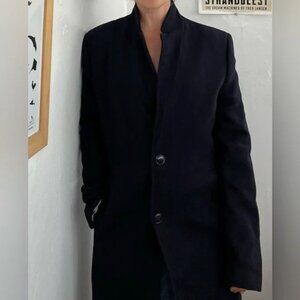 RARE Zara Inverted Lapel Wool Pea Coat